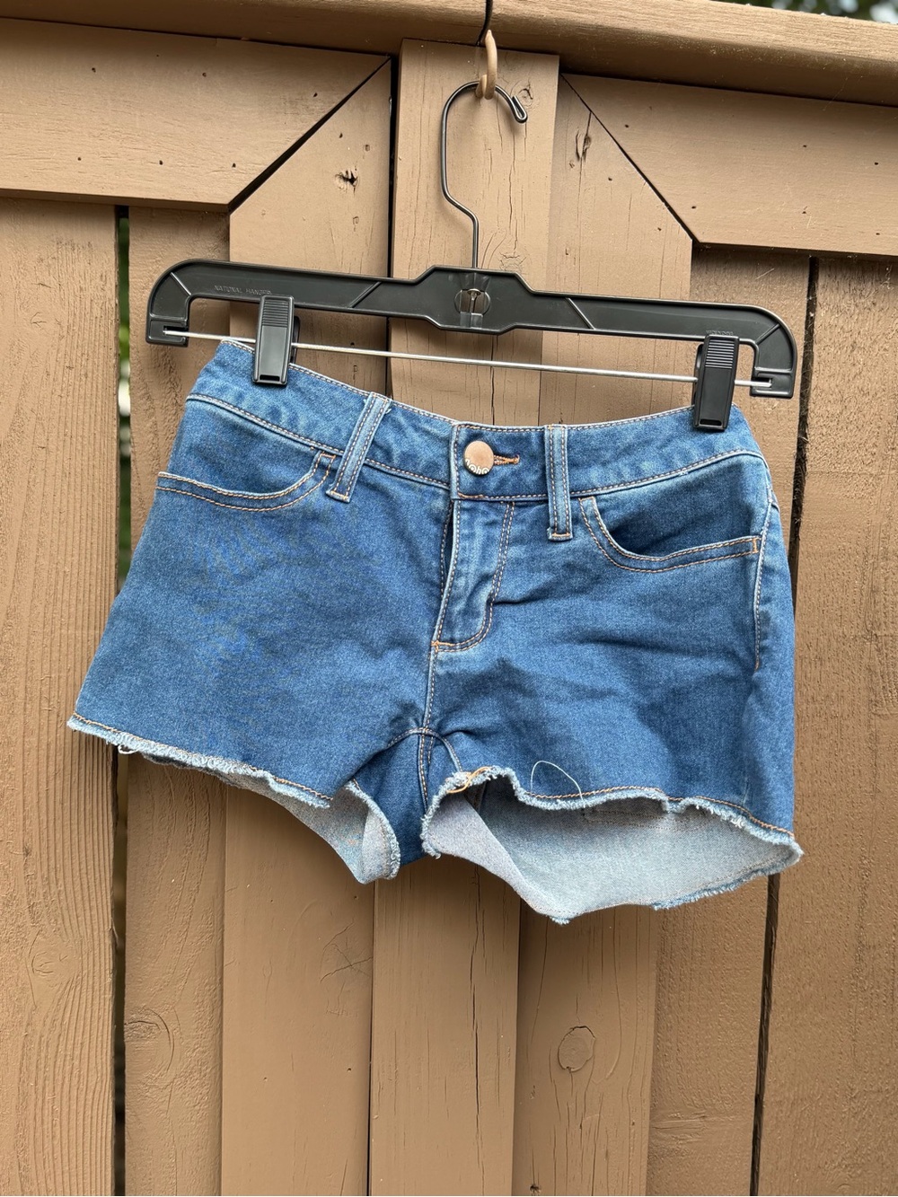 Denim Cutoff Shorts - Blue small